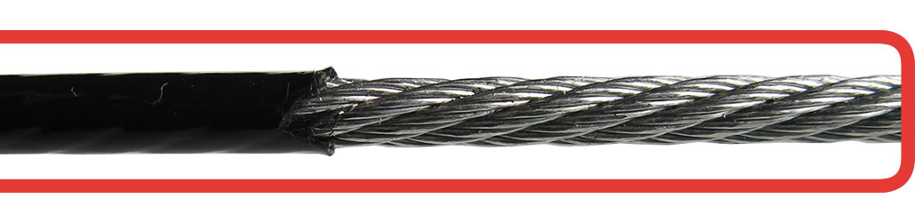 Fune a trefoli ricoperta